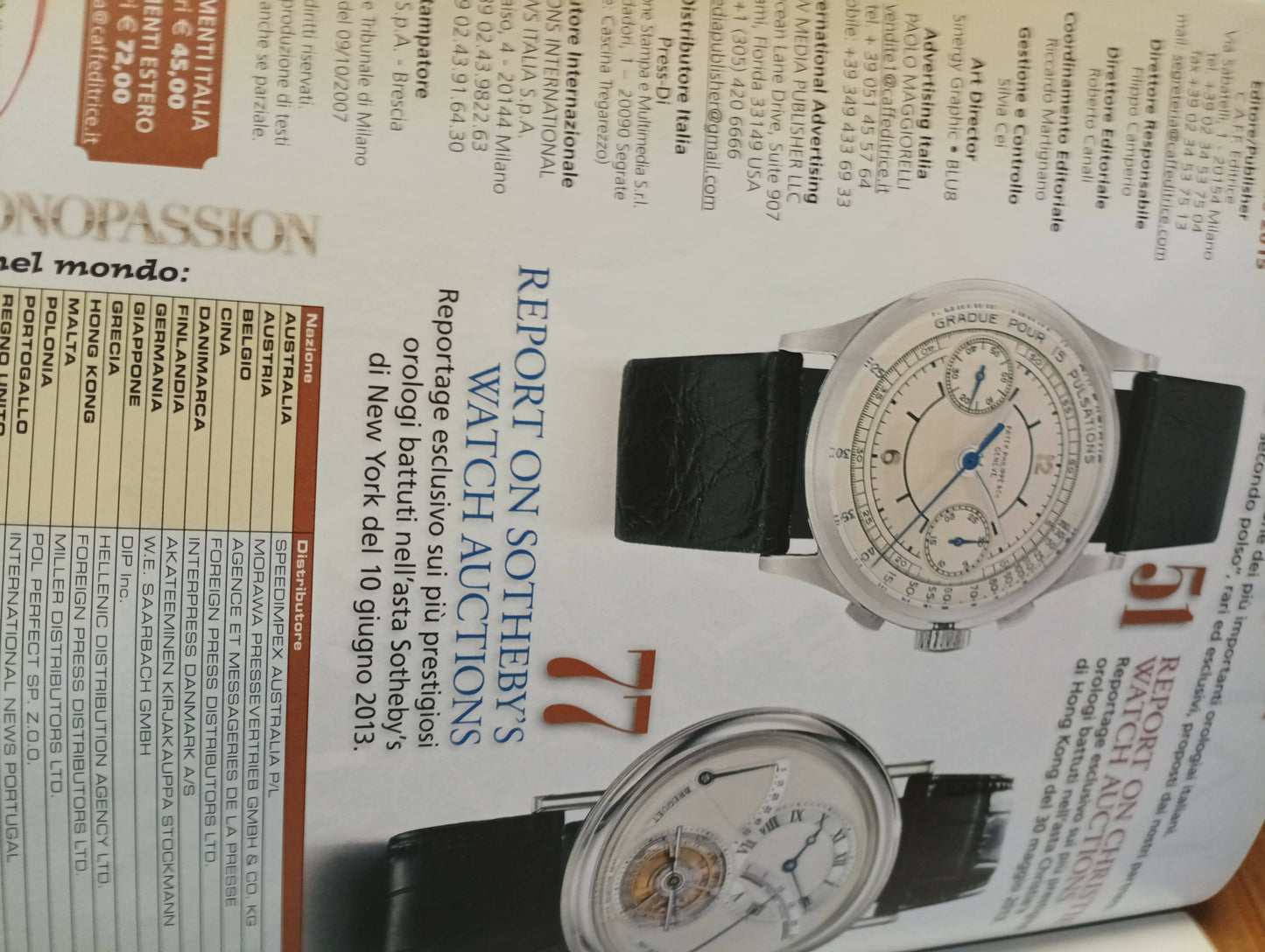 Rivista vintage Chrono Passion n 1 del febbraio 2015