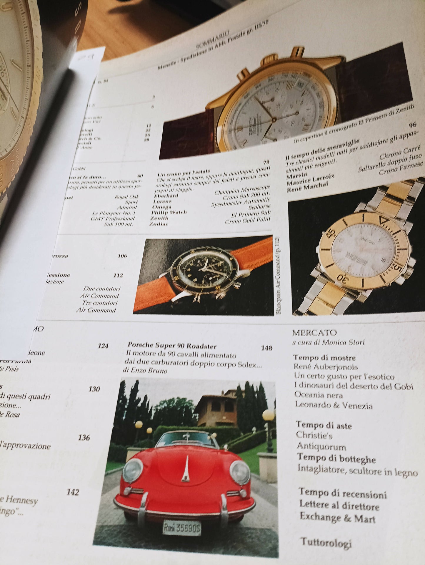 Rivista vintage orologi e non solo numero 54 del Luglio Agosto 1992 con 192 pagine.