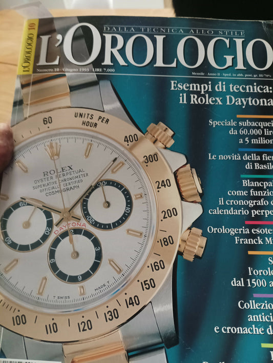 Rivista vintage L'orologio n.10 del Giugno 1993 con 174 pagine.