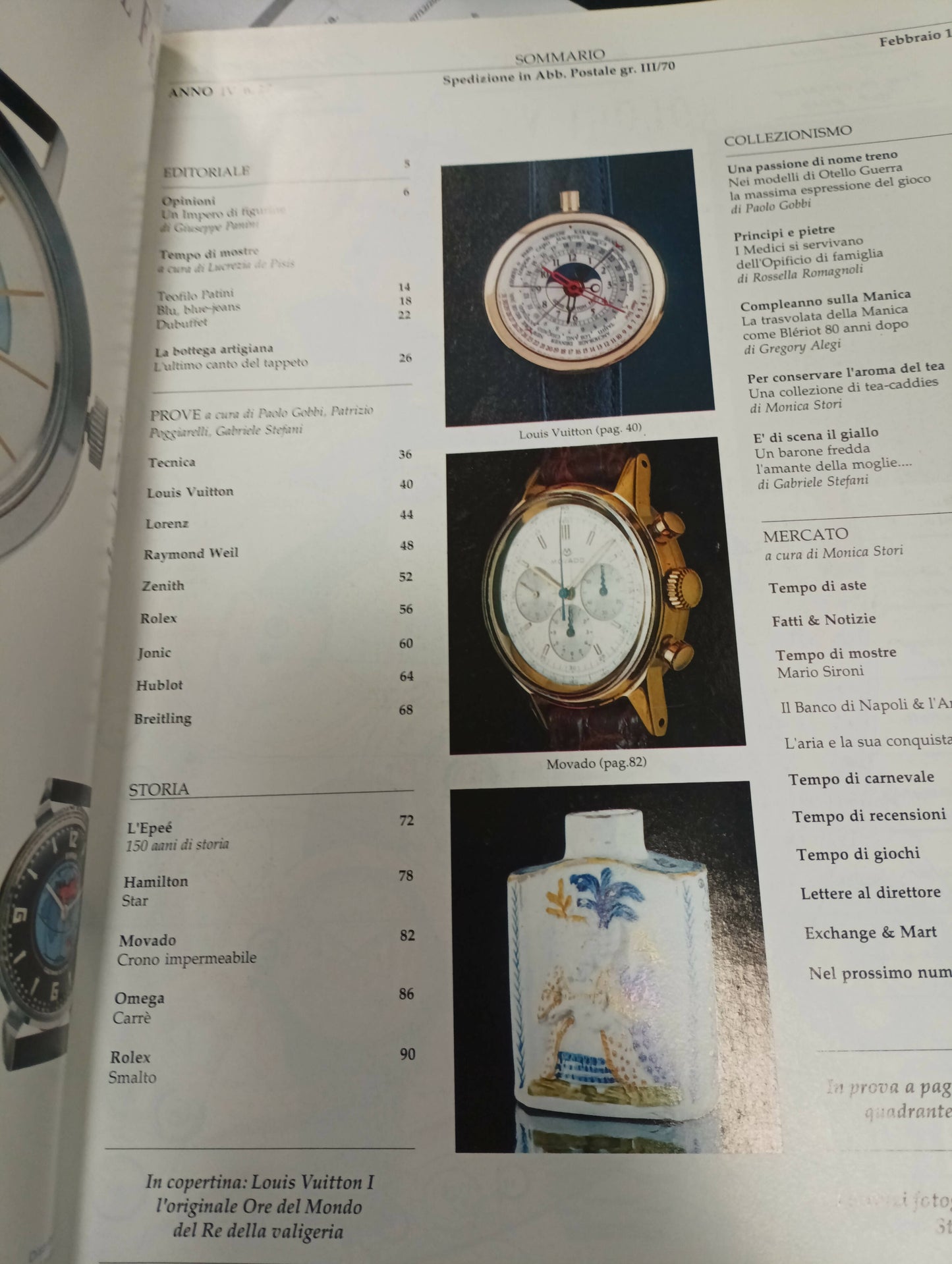 Rivista vintage orologi e non solo numero 27 del febbraio 1990 ,con 160 pagine.