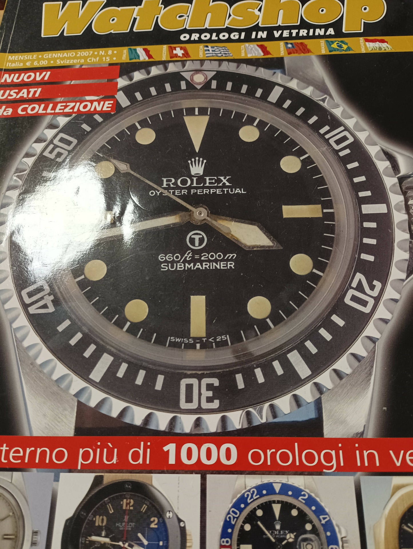 Rivista Watchshop n.8 del gennaio 2007 con 96 pagine .