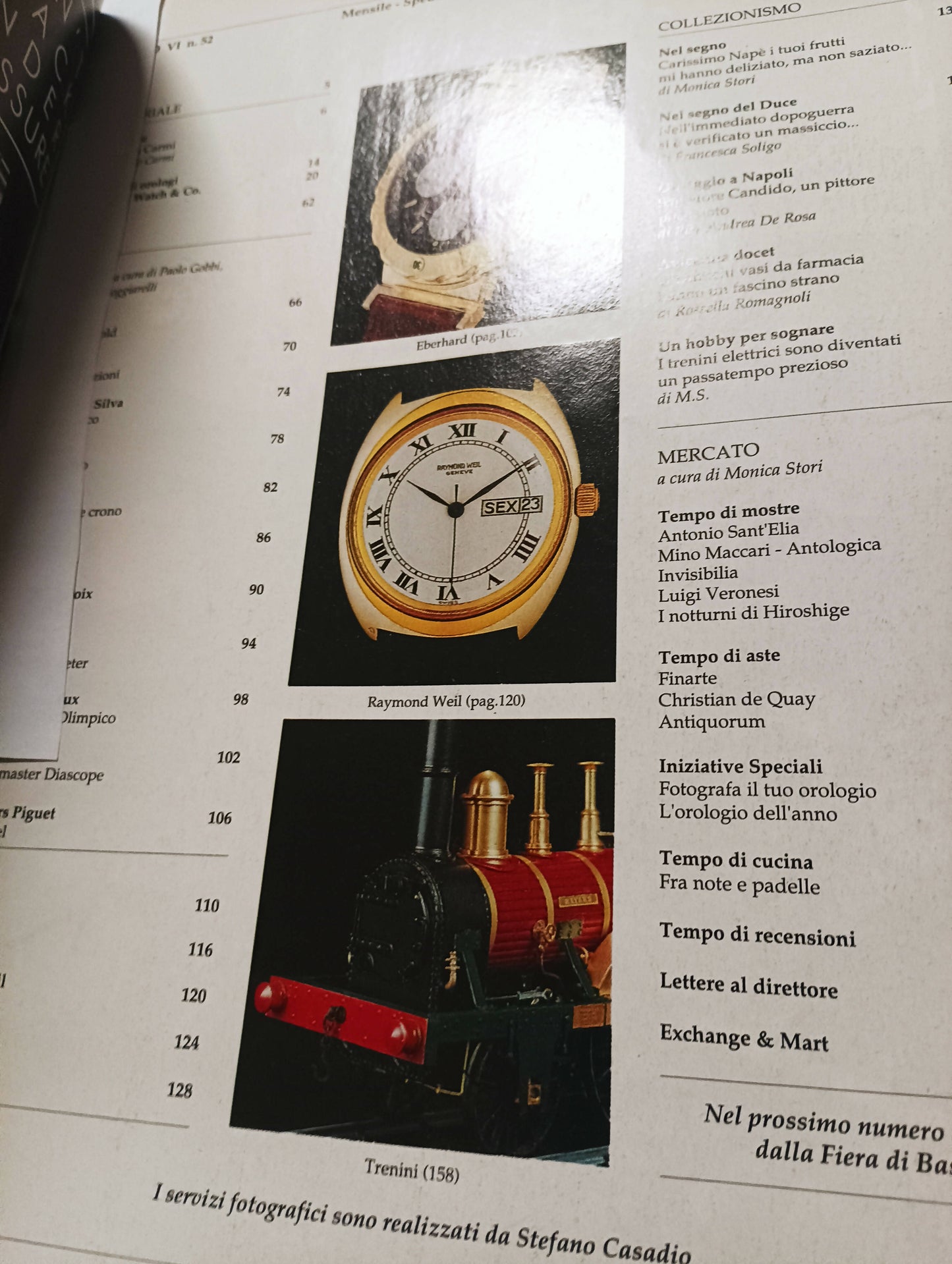 Rivista vintage orologi e non solo numero 52 del Maggio 1992 con192 pagine.