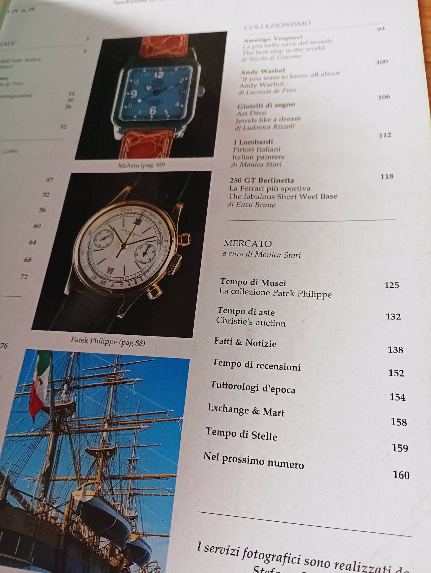 Rivista vintage orologi e non solo numero 29 del aprile 1990 con 160 pagine 160