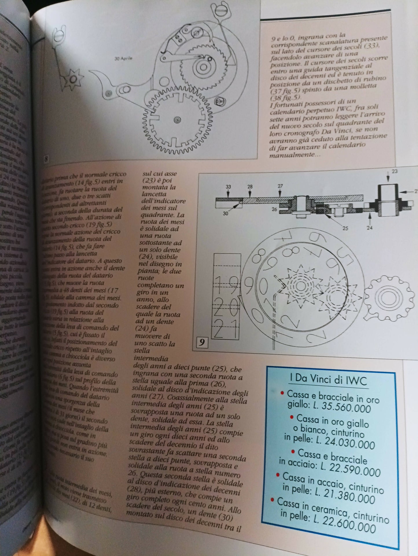 Rivista vintage L'orologio n.14 del novembre 1993 con182 pagine.