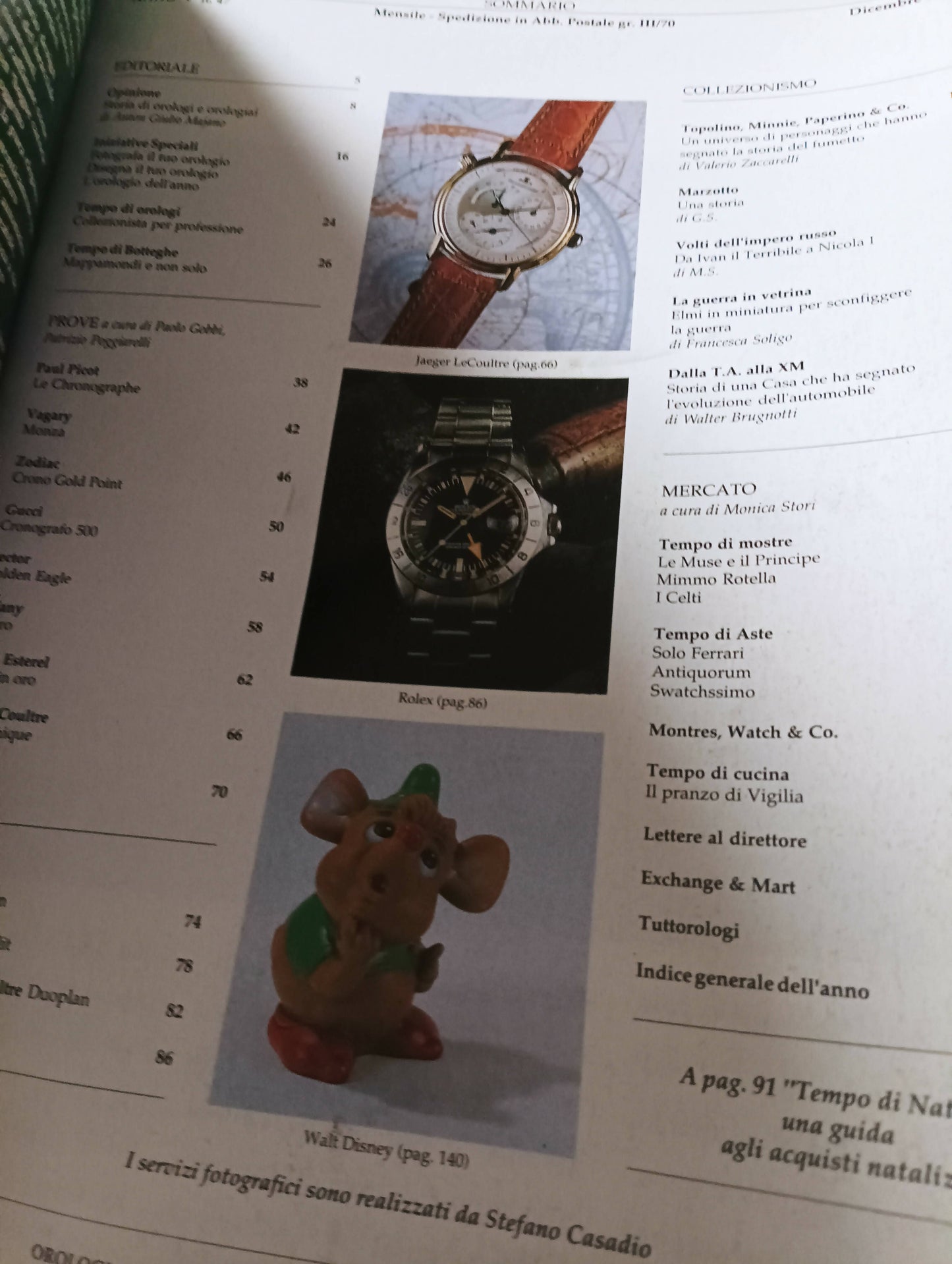 Rivista vintage orologi e non solo numero 47 del Dicembre 1991 con 224 pagine.