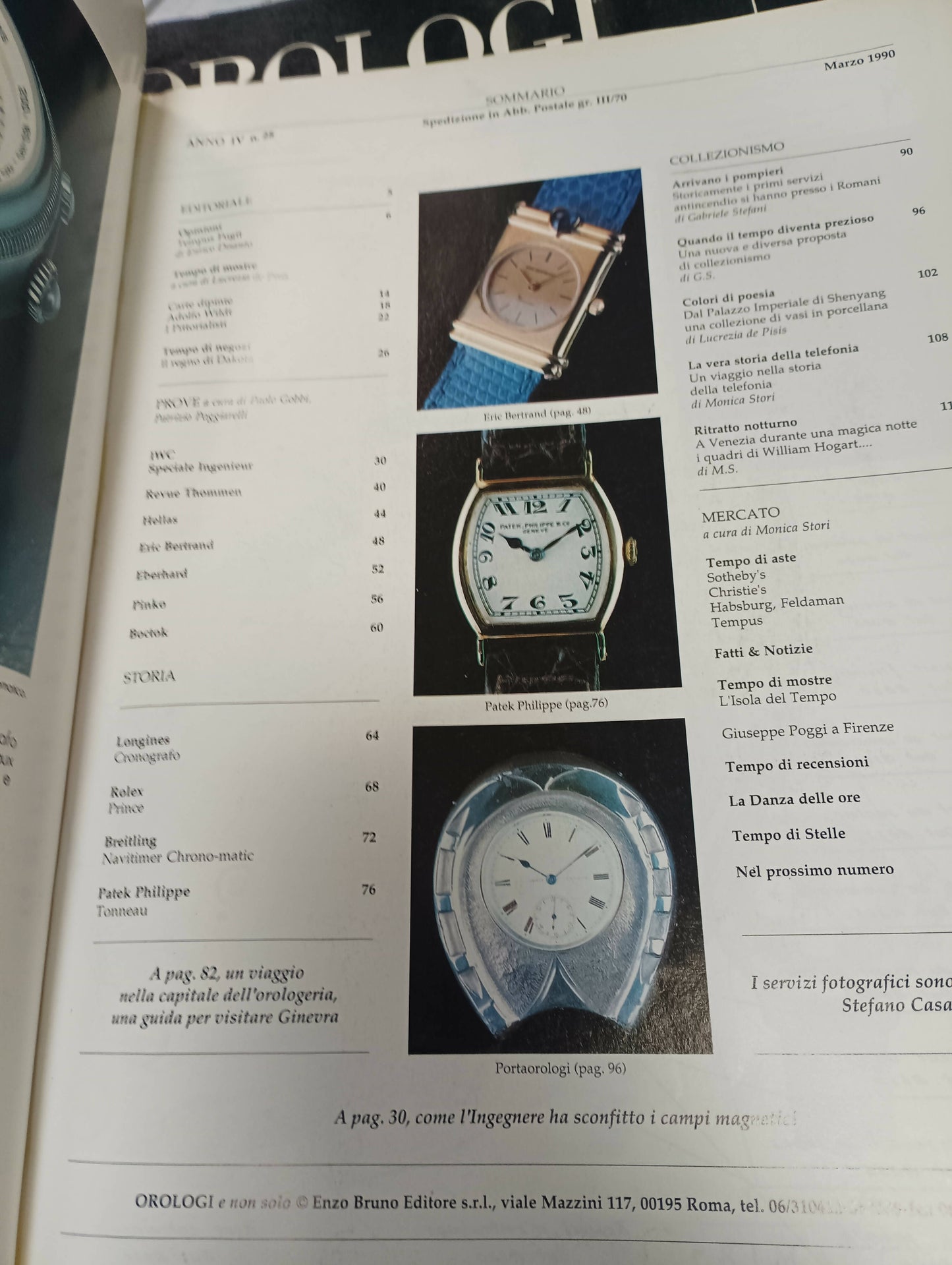 Rivista vintage orologi e non solo numero 28 del Marzo 1990.