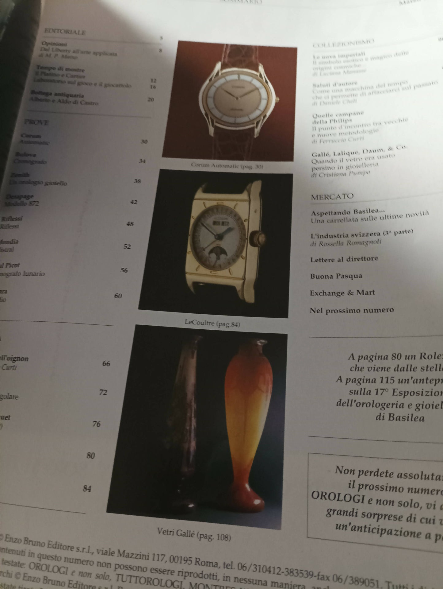 Rivista vintage orologi e non solo numero 16 del Marzo 1989 con 128 pagine.