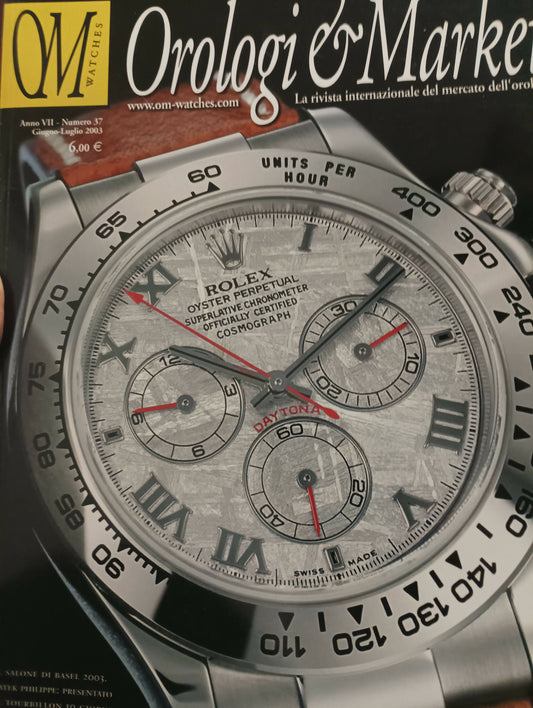 Rivista vintage orologi e market n.37 del Giugno-luglio 2003 pag.120.