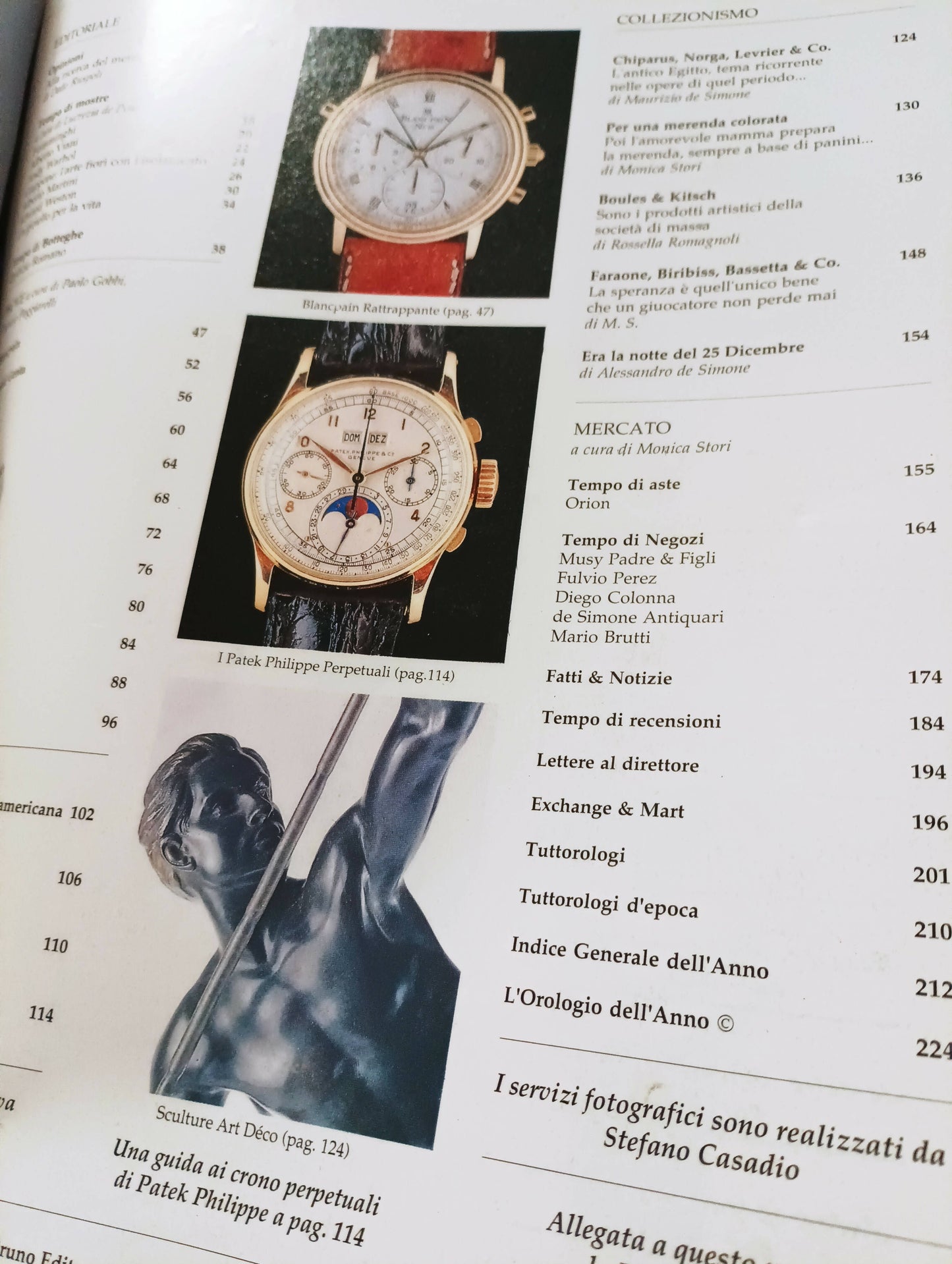 Rivista vintage orologi e non solo n.36 del dicembre 1990 con 224 pagine.