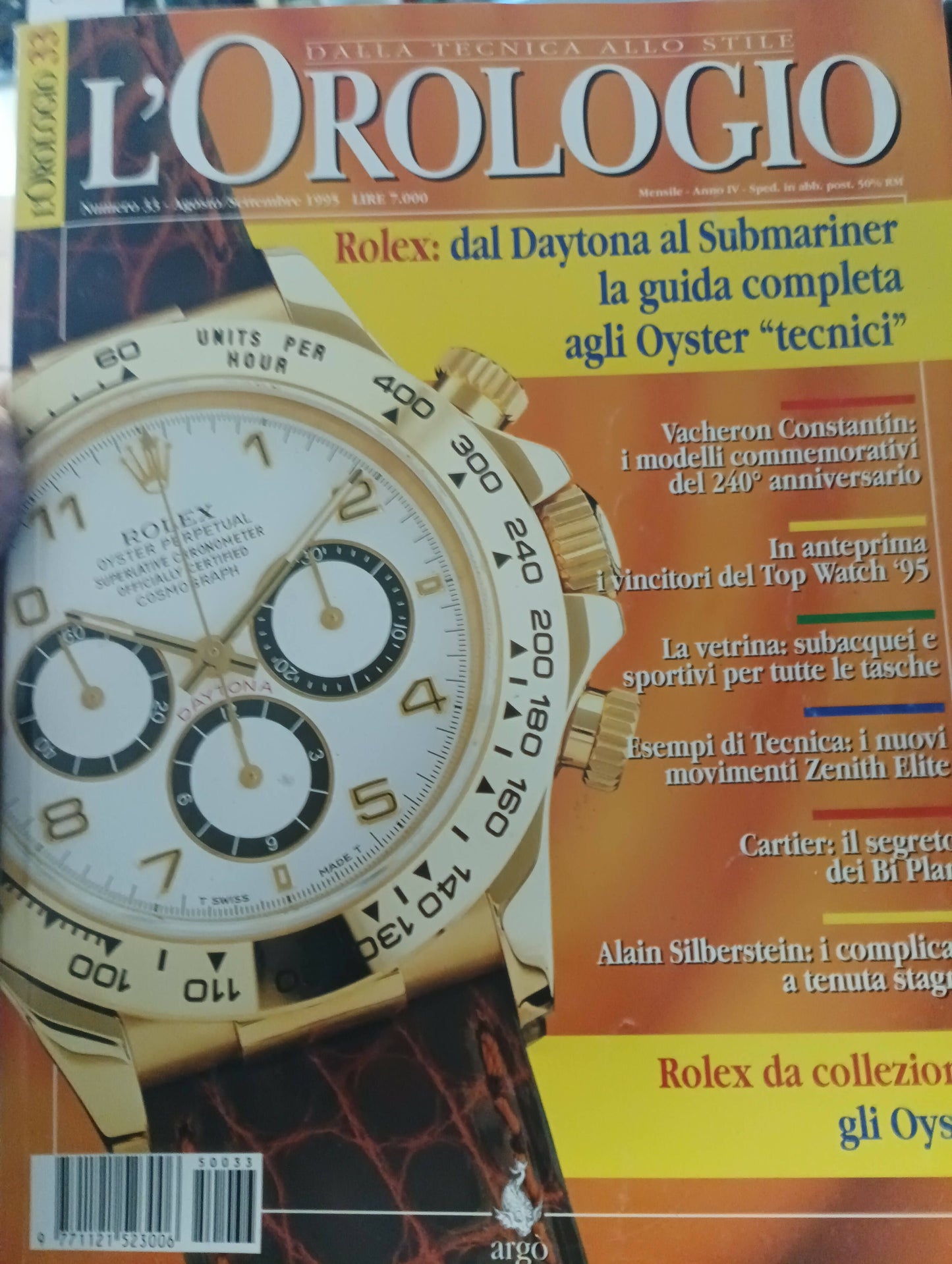 Rivista vintage L'orologio numero 33 del settembre 1995 con 166 pagine.