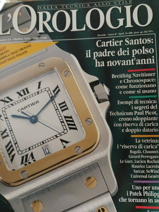 Rivista vintage L'orologio n.13 dell ottobre 1993 con 166 pagine.